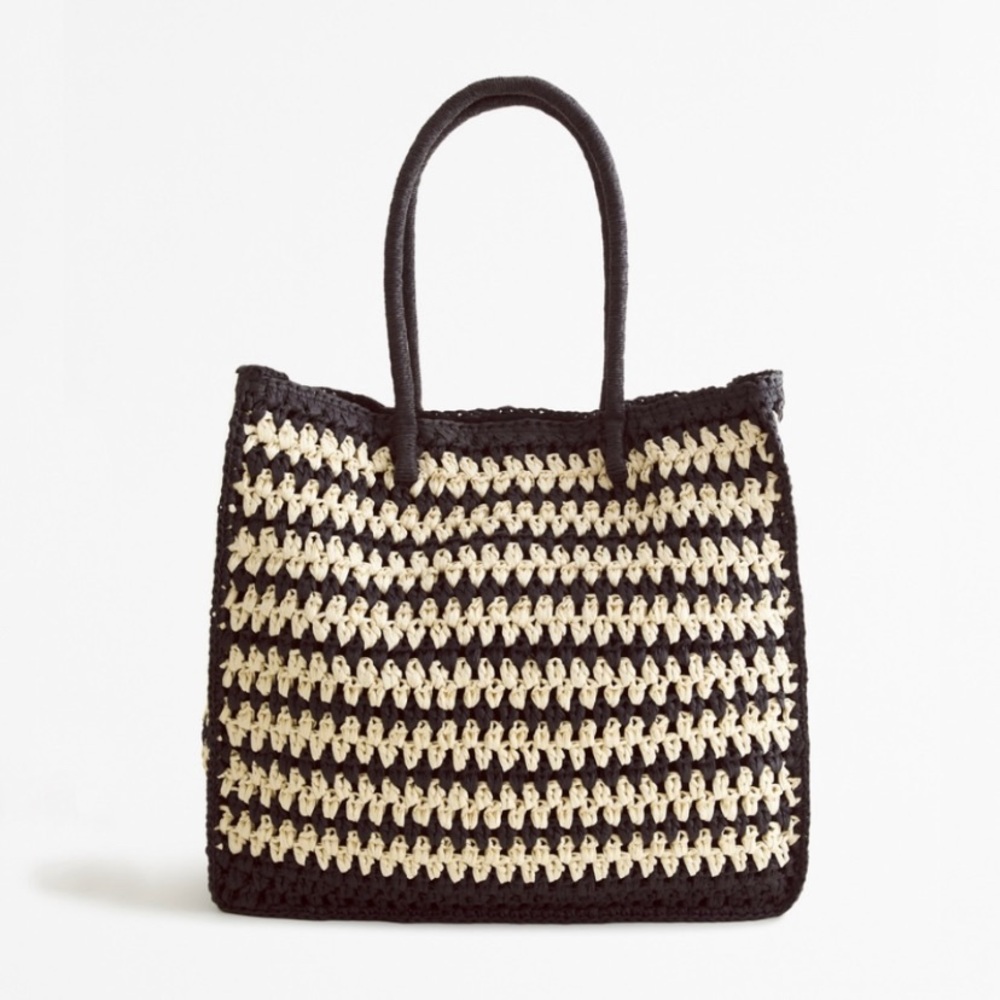 straw packable tote bag